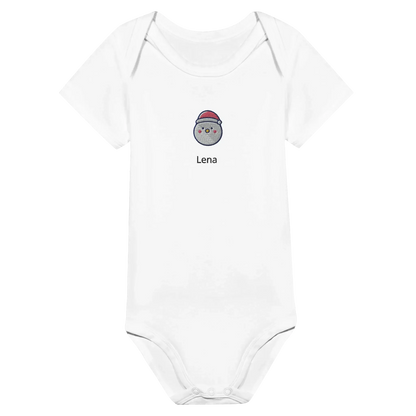 Liebevolle Erinnerung an Kindheitsmomente. Classic Baby Short Sleeve Bodysuit personalisiertes Geschenk zu Weihachten 🎅: freundlich und verspielt gestaltet. Zaubert ein Lächeln auf jedes Gesicht.