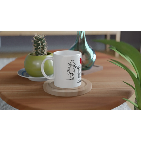 Hochwertige Keramiktasse für jeden Anlass. Weiße Keramiktasse zum Muttertag bedrucken lassen 💕: spülmaschinenfest und mikrowellengeeignet. Ein besonderer Genuss für Kaffee- oder Teeliebhaber.