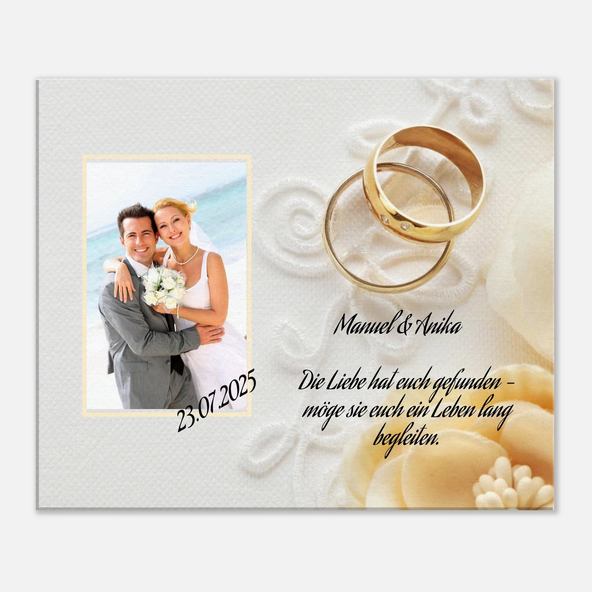 Stimmungsvolle Wandkunst für stilvolle Räume. perfekte Geschenkidee Hochzeit - Leinwanddruck personalisierbar: passt in jedes Ambiente. Schlicht, elegant und wirkungsvoll.