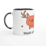 Keramiktasse 11 oz mit Weihnachtsmotiv – Farbige Innenseite & Henkel – personalisierbare Keramiktasse mit individuellem Motiv