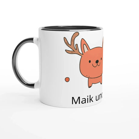 Keramiktasse 11 oz mit Weihnachtsmotiv – Farbige Innenseite & Henkel – personalisierbare Keramiktasse mit individuellem Motiv