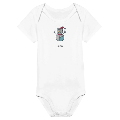 Liebevolle Erinnerung an Kindheitsmomente. Classic Baby Short Sleeve Bodysuit personalisiertes Geschenk zu Weihachten 🎅: freundlich und verspielt gestaltet. Zaubert ein Lächeln auf jedes Gesicht.