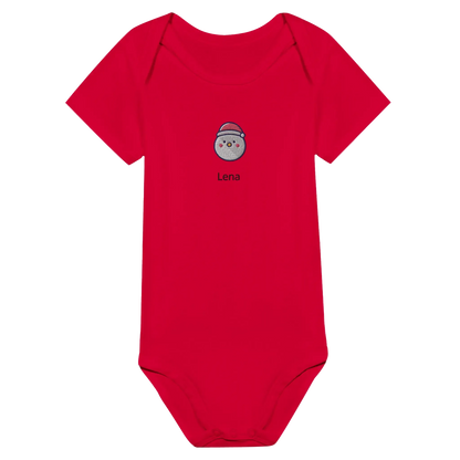 Liebevolle Erinnerung an Kindheitsmomente. Classic Baby Short Sleeve Bodysuit personalisiertes Geschenk zu Weihachten 🎅: freundlich und verspielt gestaltet. Zaubert ein Lächeln auf jedes Gesicht.