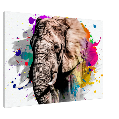 Ein Ausdruck moderner Ästhetik. Leinwanddruck Elefant - Verbesserte Textur 70x100: passt in jedes Ambiente. Schlicht, elegant und wirkungsvoll.