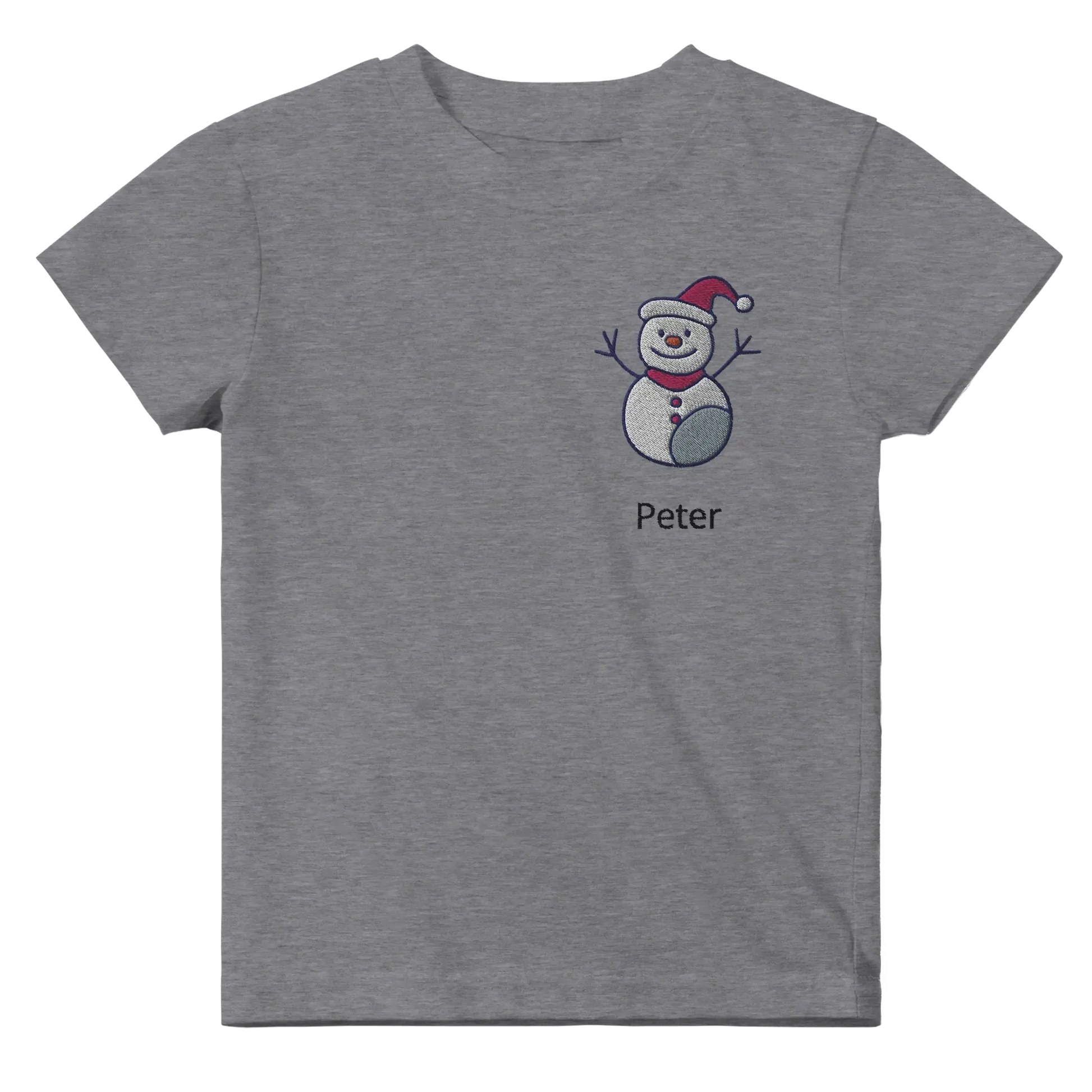 Liebevolle Erinnerung an Kindheitsmomente. Classic Baby Crewneck T-shirt personalisiertes Kindershirt zu Weihnachten🎅: freundlich und verspielt gestaltet. Zaubert ein Lächeln auf jedes Gesicht.