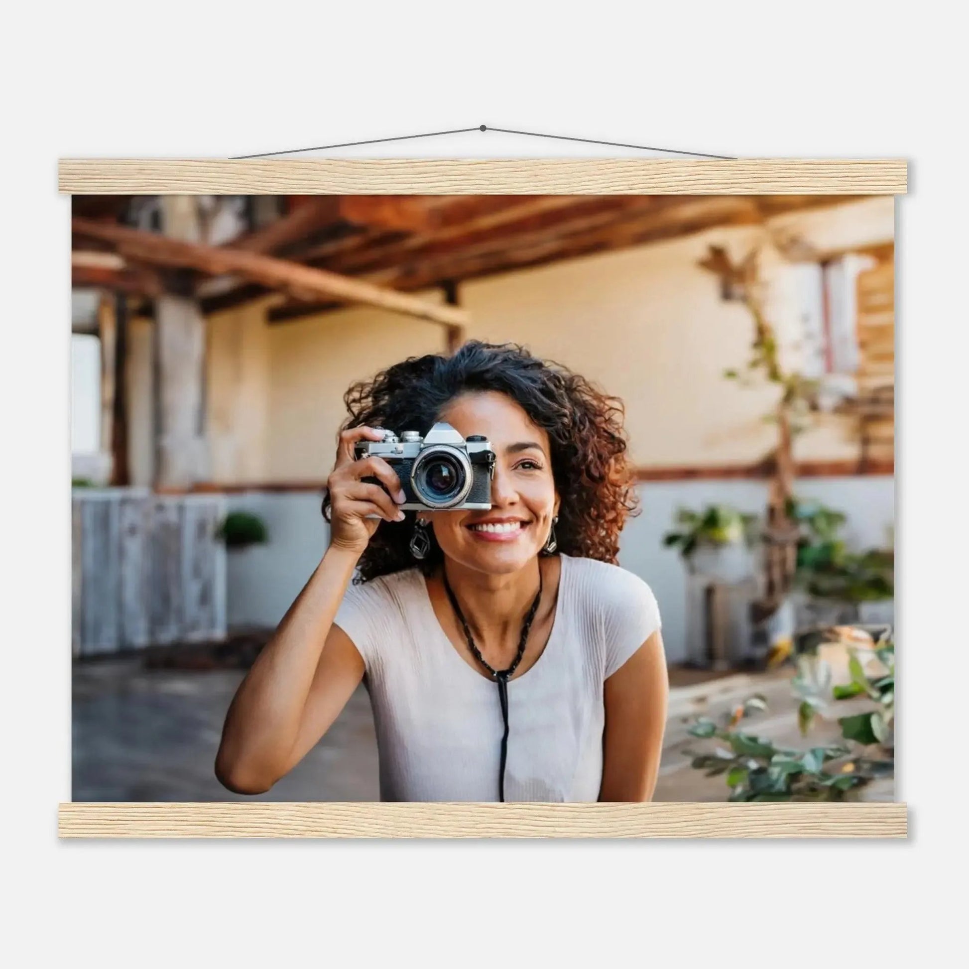 Dekoration mit Charakter. Individuelles Selbstportrait  mit Holzleisten – Dein Foto als Kunstwerk: zeitlos und harmonisch. Schlicht, elegant und wirkungsvoll.