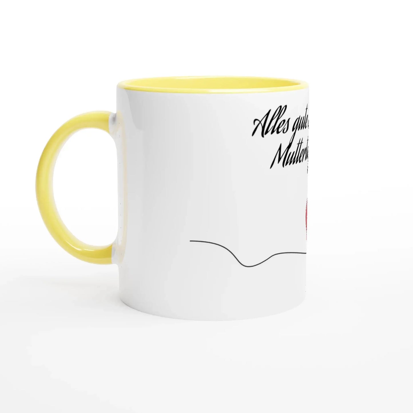Liebevoll gestaltete personalisierte Tasse. Weiße Keramiktasse 11oz mit Farbe an der Innenseite: ideal für Büro, Homeoffice oder Zuhause. Perfekt als Geschenk für jeden Anlass.