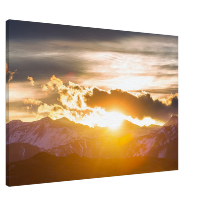 Ein Ausdruck moderner Ästhetik. Hochwertiger Kunstdrucke auf Leinwand -  Sonnenaufgang: passt in jedes Ambiente. Eine besondere Bereicherung für jeden Raum.