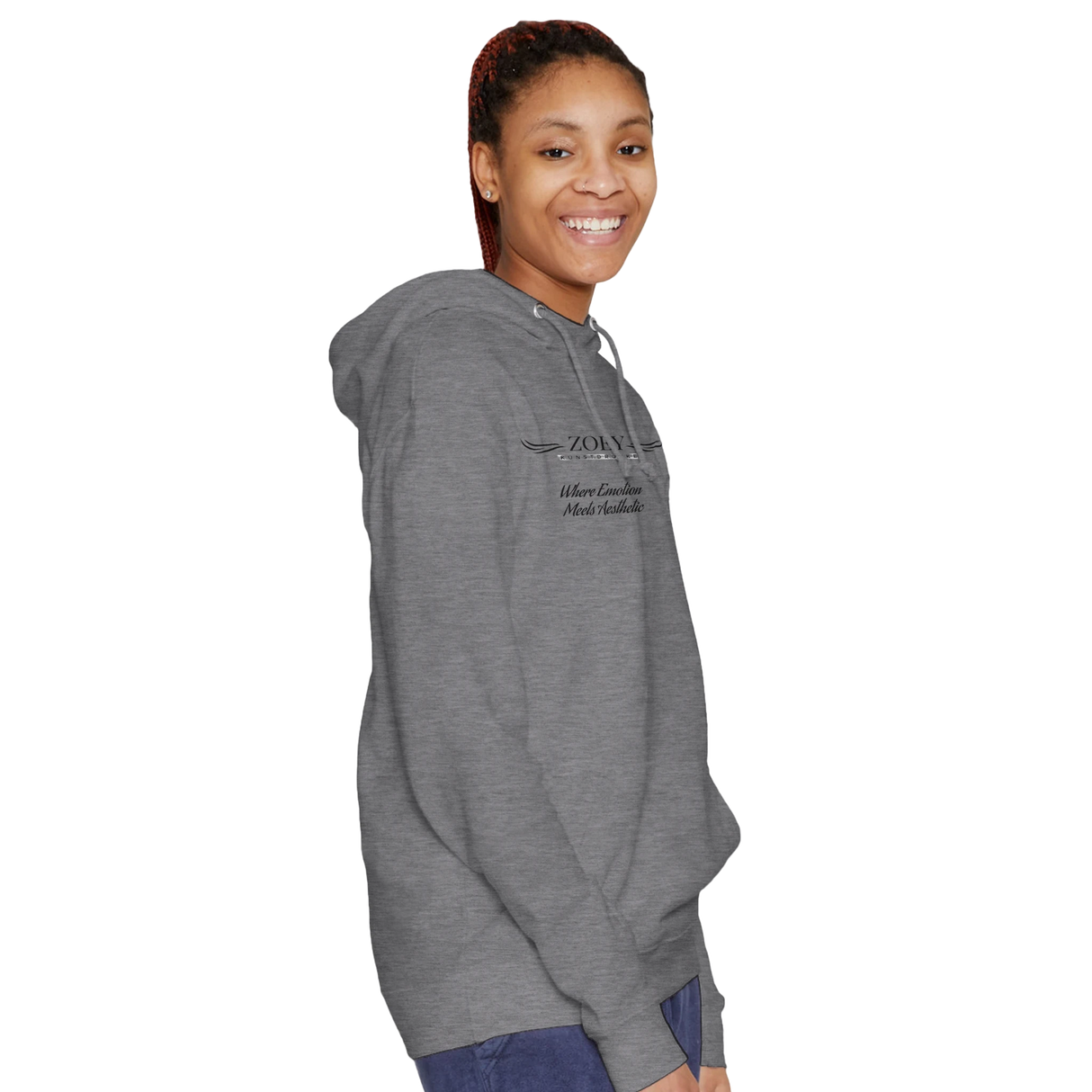 Dekoration mit Charakter. Premium Unisex Personalisierbarer Mid-Weight Hoodie | Laneseven LS13001: zeitlos und harmonisch. Eine besondere Bereicherung für jeden Raum.