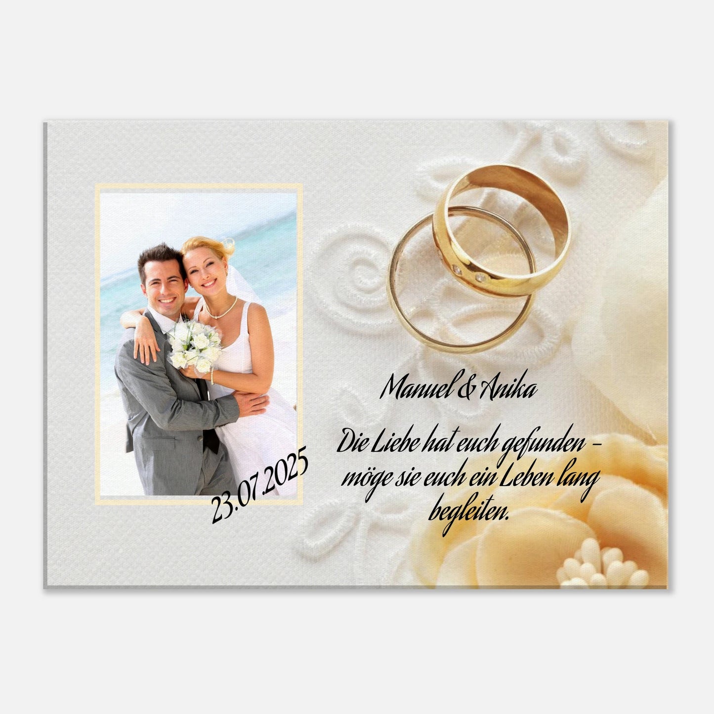 Ein Ausdruck moderner Ästhetik. perfekte Geschenkidee Hochzeit - Leinwanddruck personalisierbar: für stilvolle Raumgestaltung. Eine besondere Bereicherung für jeden Raum.