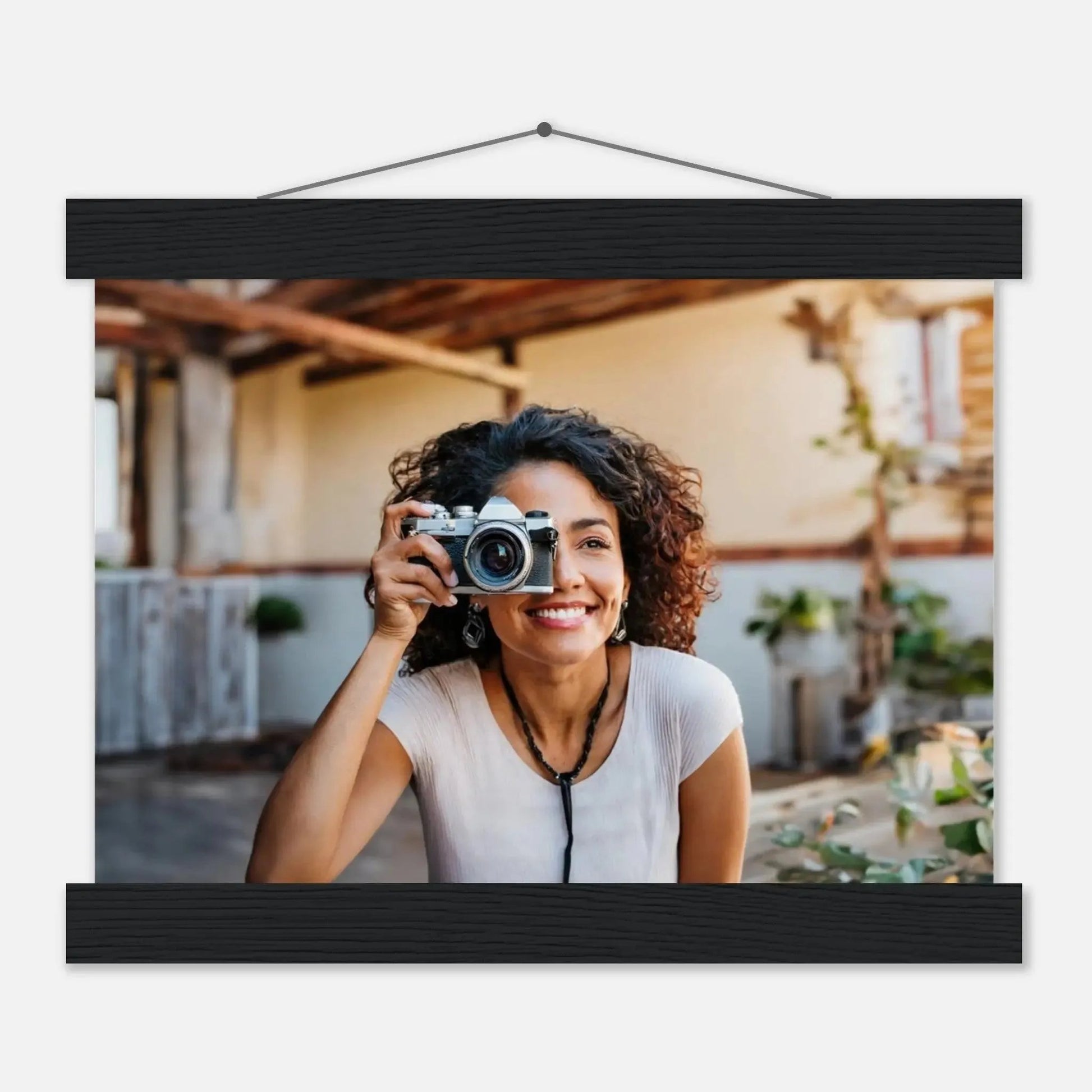 Ein Ausdruck moderner Ästhetik. Individuelles Selbstportrait  mit Holzleisten – Dein Foto als Kunstwerk: zeitlos und harmonisch. Schlicht, elegant und wirkungsvoll.