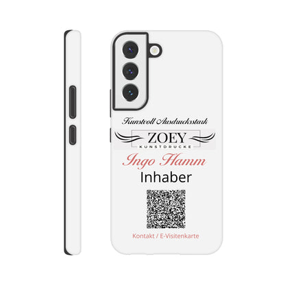 Dekoration mit Charakter. Hartschalen Phone Case für Samsung – QR-Code Visitenkarte: zeitlos und harmonisch. Eine besondere Bereicherung für jeden Raum.
