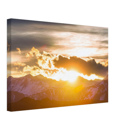 Dekoration mit Charakter. Hochwertiger Kunstdrucke auf Leinwand -  Sonnenaufgang: für stilvolle Raumgestaltung. Eine besondere Bereicherung für jeden Raum.