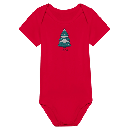 Liebevolle Erinnerung an Kindheitsmomente. Classic Baby Short Sleeve Bodysuit personalisiertes Geschenk zu Weihachten 🎅: freundlich und verspielt gestaltet. Zaubert ein Lächeln auf jedes Gesicht.