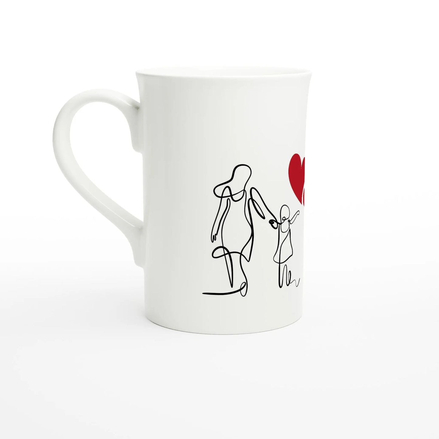 Weiße schmale Porzellantasse (10 oz) - Zoey Kunstdrucke