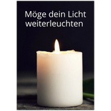 Dekoration mit Charakter. Trauerspruch Bruder- Dankeskarte handgemacht als Kunstdruck: für stilvolle Raumgestaltung. Schlicht, elegant und wirkungsvoll.