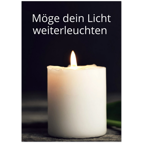 Dekoration mit Charakter. Trauerspruch Bruder- Dankeskarte handgemacht als Kunstdruck: für stilvolle Raumgestaltung. Schlicht, elegant und wirkungsvoll.