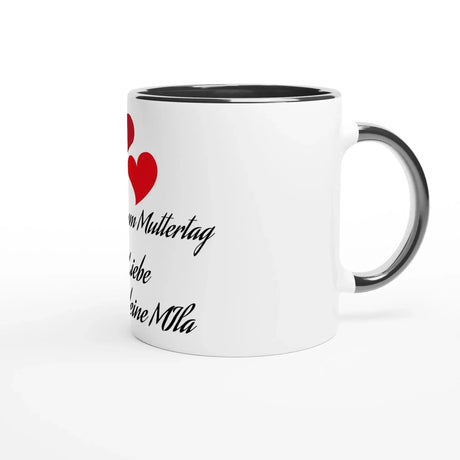 Dekoration mit Charakter. 11oz 312 Ml Tasse mit Blumen und Herzen zum Muttertag: zeitlos und harmonisch. Eine besondere Bereicherung für jeden Raum.