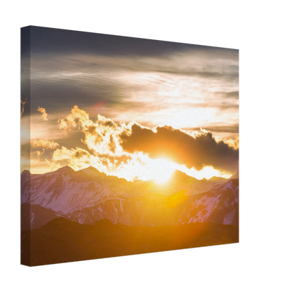 Ein Ausdruck moderner Ästhetik. Hochwertiger Kunstdrucke auf Leinwand -  Sonnenaufgang: für stilvolle Raumgestaltung. Eine besondere Bereicherung für jeden Raum.