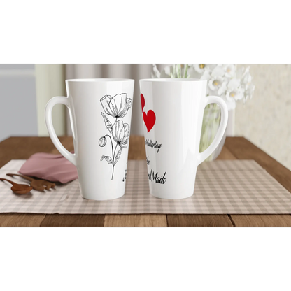 Weiße Latte-Tasse 17oz - Zoey Kunstdrucke