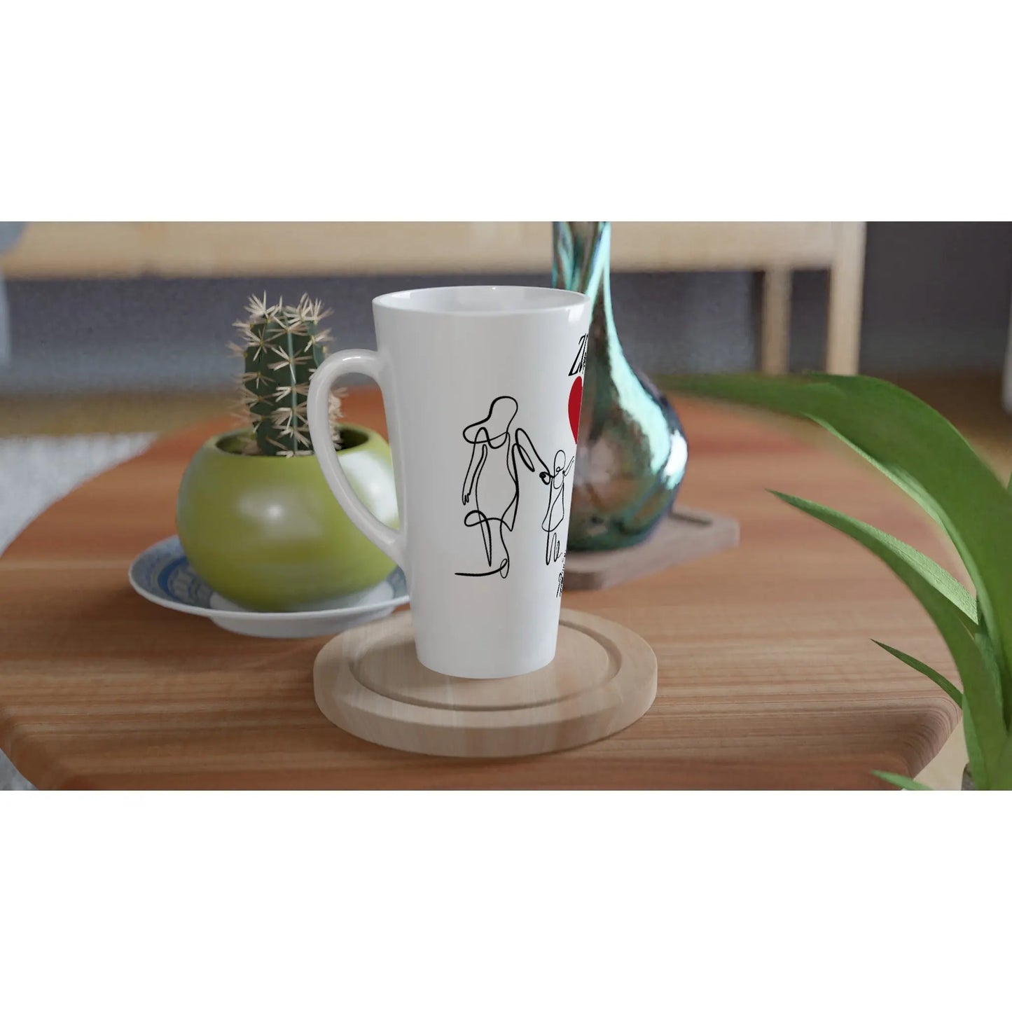 Weiße Latte-Tasse 17oz - Zoey Kunstdrucke