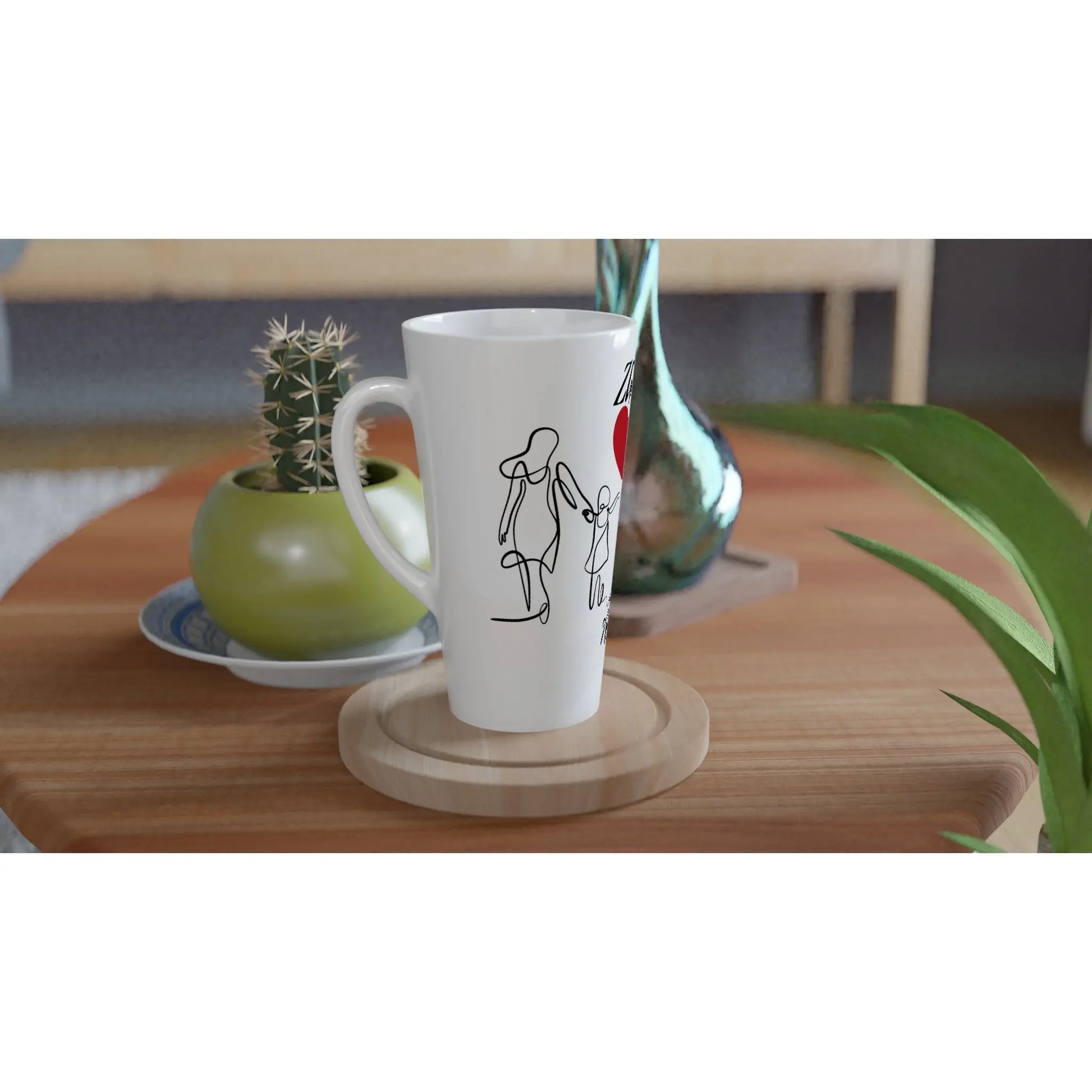 Weiße Latte-Tasse 17oz - Zoey Kunstdrucke