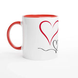 Hochwertige Keramiktasse für jeden Anlass. Weiße Keramiktasse 11oz mit Farbe an der Innenseite: ideal für Büro, Homeoffice oder Zuhause. Ein besonderer Genuss für Kaffee- oder Teeliebhaber.