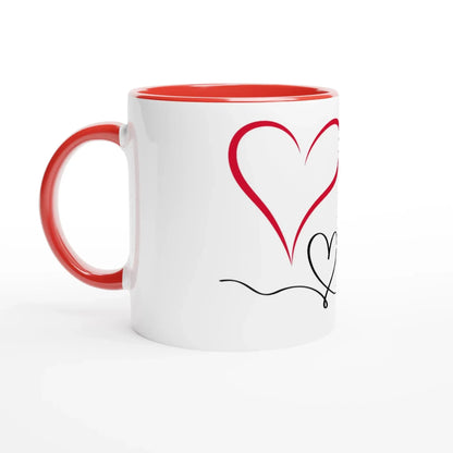 Hochwertige Keramiktasse für jeden Anlass. Weiße Keramiktasse 11oz mit Farbe an der Innenseite: ideal für Büro, Homeoffice oder Zuhause. Ein besonderer Genuss für Kaffee- oder Teeliebhaber.