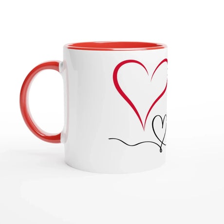 Hochwertige Keramiktasse für jeden Anlass. Weiße Keramiktasse 11oz mit Farbe an der Innenseite: ideal für Büro, Homeoffice oder Zuhause. Ein besonderer Genuss für Kaffee- oder Teeliebhaber.