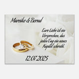 Romantische Dekoration mit emotionaler Tiefe. Personalisierte Hochzeits-Leinwand – Zeitloser Kunstdruck: symbolisiert Liebe und Zusammenhalt. Ideal für frisch Vermählte und verliebte Paare.