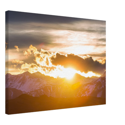Dekoration mit Charakter. Hochwertiger Kunstdrucke auf Leinwand -  Sonnenaufgang: für stilvolle Raumgestaltung. Eine besondere Bereicherung für jeden Raum.