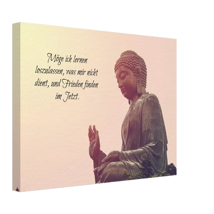 Stimmungsvolle Wandkunst für stilvolle Räume. Tibetan Kraftgebete Canvas Print – Immersive Art Experience: zeitlos und harmonisch. Schlicht, elegant und wirkungsvoll.