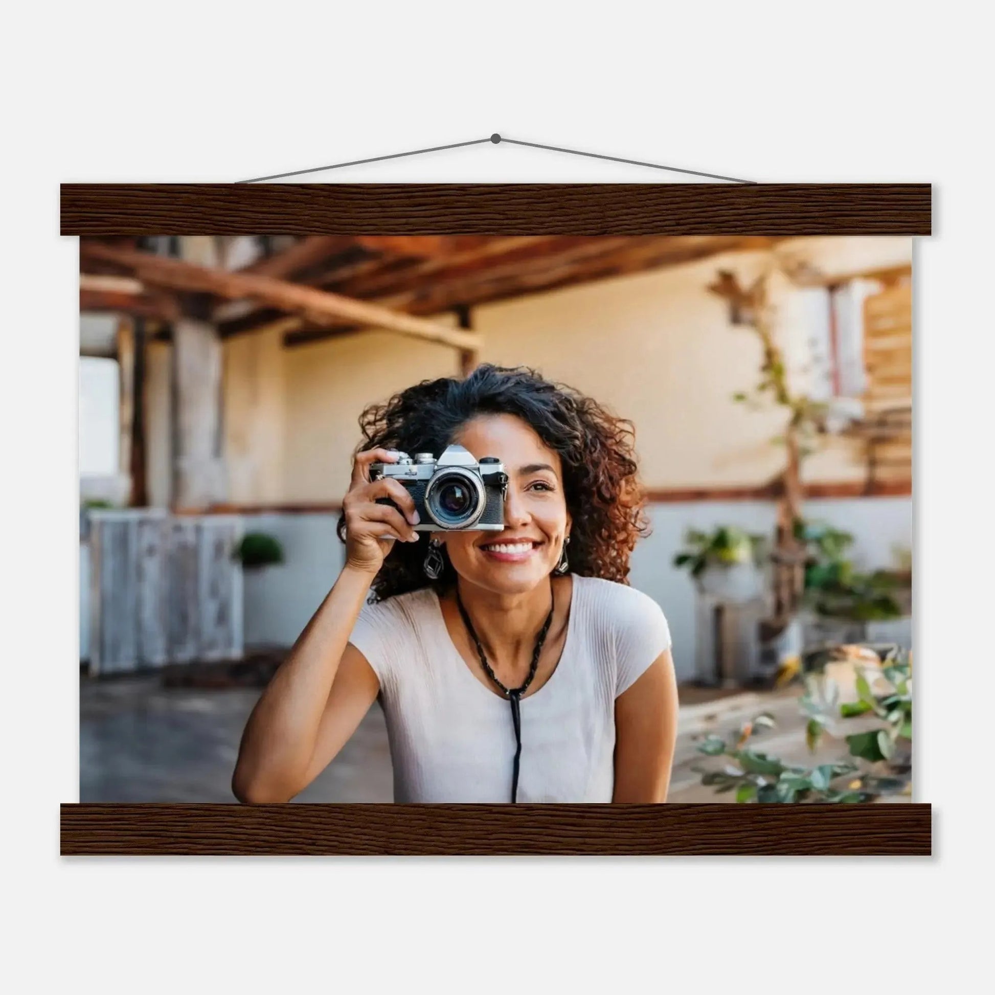 Stimmungsvolle Wandkunst für stilvolle Räume. Individuelles Selbstportrait  mit Holzleisten – Dein Foto als Kunstwerk: für stilvolle Raumgestaltung. Schlicht, elegant und wirkungsvoll.
