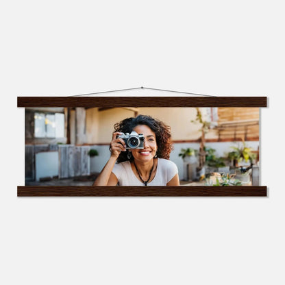 Dekoration mit Charakter. Individuelles Selbstportrait  mit Holzleisten – Dein Foto als Kunstwerk: für stilvolle Raumgestaltung. Schlicht, elegant und wirkungsvoll.