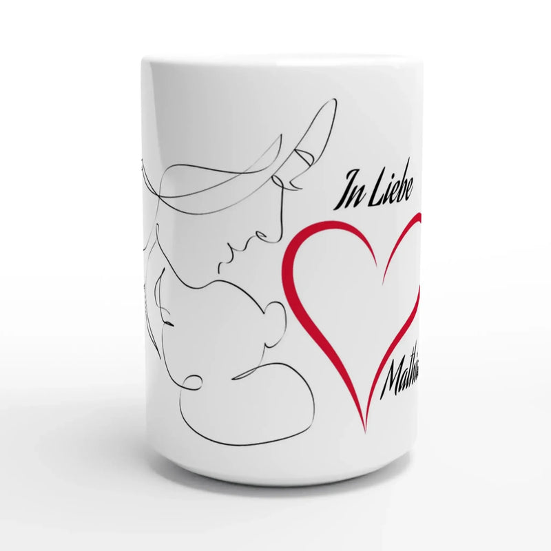 Dekoration mit Charakter. Personalisierte Keramiktasse (450 ml) – Perfektes Geschenk zum Muttertag💕: passt in jedes Ambiente. Schlicht, elegant und wirkungsvoll.