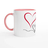 Liebevoll gestaltete personalisierte Tasse. Weiße Keramiktasse 11oz mit Farbe an der Innenseite: spülmaschinenfest und mikrowellengeeignet. Ein besonderer Genuss für Kaffee- oder Teeliebhaber.