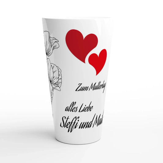 Weiße Latte-Tasse 17oz - Zoey Kunstdrucke