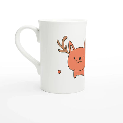 Ein Ausdruck moderner Ästhetik. Schmale weiße Porzellantasse mit 10 oz ca 284 ML zu Weihnachten personalisierbar 🎅: passt in jedes Ambiente. Eine besondere Bereicherung für jeden Raum.