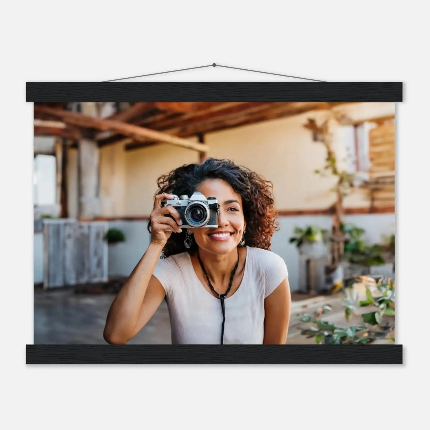 Dekoration mit Charakter. Individuelles Selbstportrait  mit Holzleisten – Dein Foto als Kunstwerk: zeitlos und harmonisch. Schlicht, elegant und wirkungsvoll.