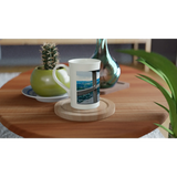Stimmungsvolle Wandkunst für stilvolle Räume. White 10oz / ca 384 ML Slim Porzellan Becher dein Foto auf Tasse: zeitlos und harmonisch. Eine besondere Bereicherung für jeden Raum.