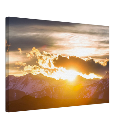 Dekoration mit Charakter. Hochwertiger Kunstdrucke auf Leinwand -  Sonnenaufgang: passt in jedes Ambiente. Eine besondere Bereicherung für jeden Raum.