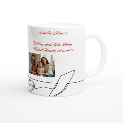 Liebevoll gestaltete personalisierte Tasse. Personalisierte Tasse Buchhalterin - Mit Foto und Wunschtext: mit eigenem Namen, Spruch oder Foto. Ein besonderer Genuss für Kaffee- oder Teeliebhaber.