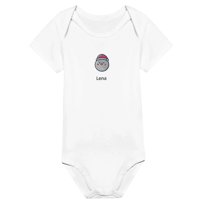 Liebevolle Erinnerung an Kindheitsmomente. Classic Baby Short Sleeve Bodysuit personalisiertes Geschenk zu Weihachten 🎅: freundlich und verspielt gestaltet. Zaubert ein Lächeln auf jedes Gesicht.