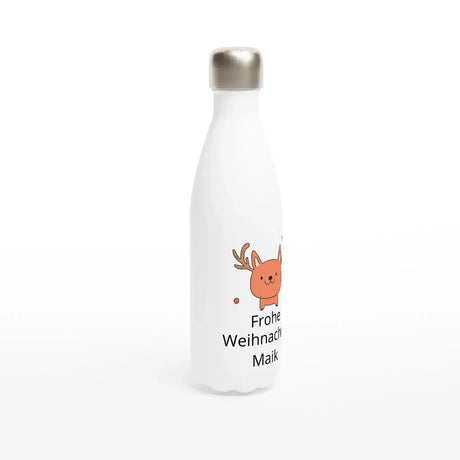 Dekoration mit Charakter. White 17oz 480 ml Wasserflasche aus Edelstahl mit Weihnachtsmotiv 🎅: für stilvolle Raumgestaltung. Schlicht, elegant und wirkungsvoll.