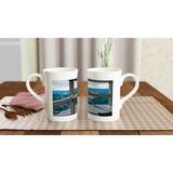 Dekoration mit Charakter. White 10oz / ca 384 ML Slim Porzellan Becher dein Foto auf Tasse: zeitlos und harmonisch. Eine besondere Bereicherung für jeden Raum.