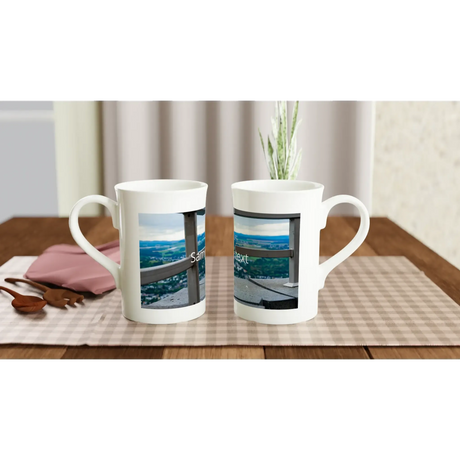 Dekoration mit Charakter. White 10oz / ca 384 ML Slim Porzellan Becher dein Foto auf Tasse: zeitlos und harmonisch. Eine besondere Bereicherung für jeden Raum.