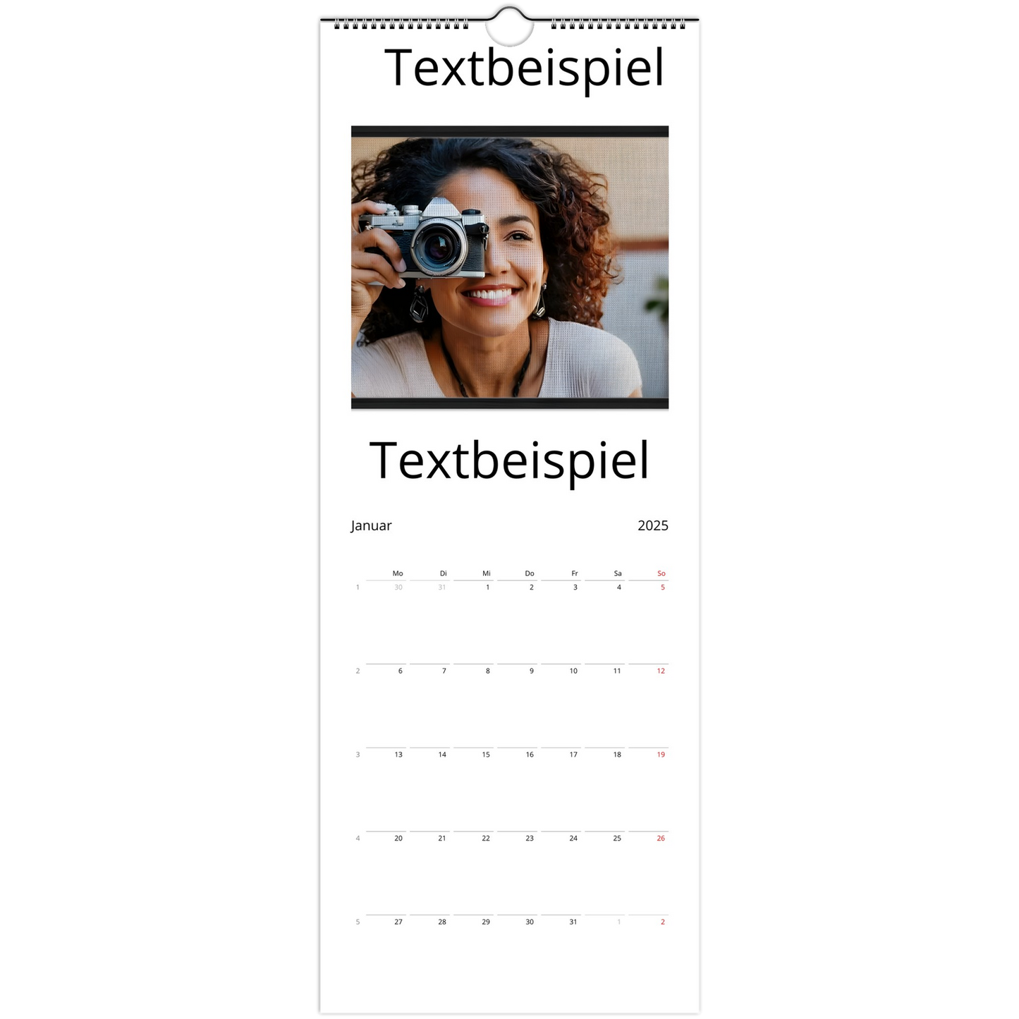 Ein Ausdruck moderner Ästhetik. Wandkalender 2025 personalisierbar  (EU & Rest der Welt): für stilvolle Raumgestaltung. Schlicht, elegant und wirkungsvoll.