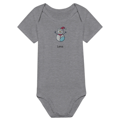 Liebevolle Erinnerung an Kindheitsmomente. Classic Baby Short Sleeve Bodysuit personalisiertes Geschenk zu Weihachten 🎅: freundlich und verspielt gestaltet. Ein Highlight für das Kinderzimmer.