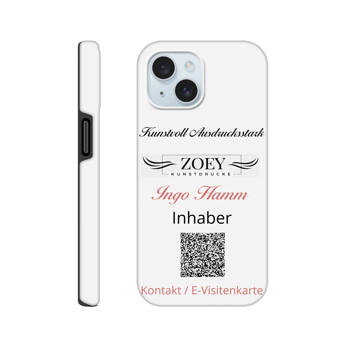 Stimmungsvolle Wandkunst für stilvolle Räume. Hartschalen Phone Case für iPhone – QR-Code Visitenkarte - Werbeartikel: zeitlos und harmonisch. Eine besondere Bereicherung für jeden Raum.