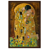 Dekoration mit Charakter. Gustav Klimt Der Kuss - Gerahmte Leinwand 70x100 cm: für stilvolle Raumgestaltung. Schlicht, elegant und wirkungsvoll.